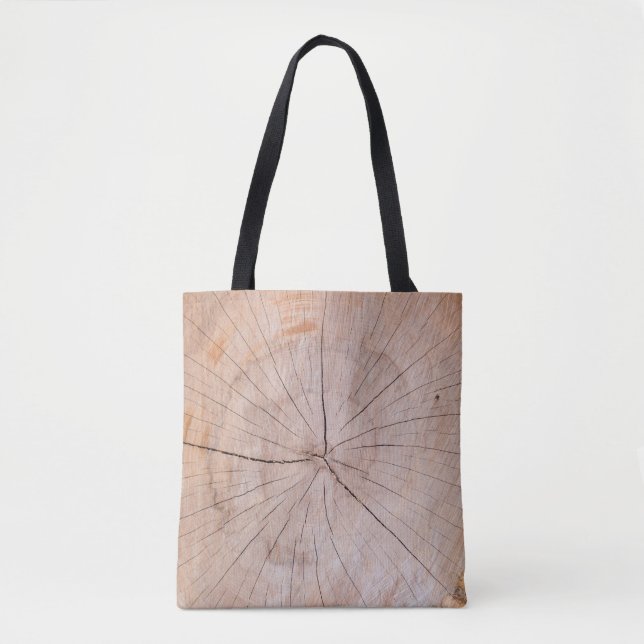 Brown wood slab tote bag (Front)