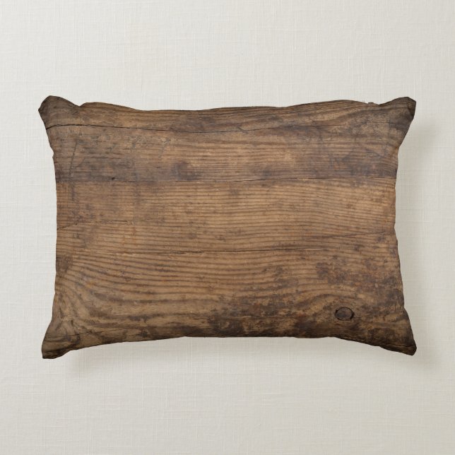 Brown Wood Texture Abstract Background Decorative Cushion (Front)