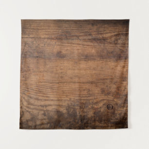 Brown wood texture. Abstract background, empty tem Tapestry
