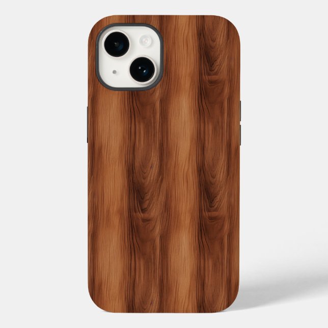 Brown Wood Texture, Brown Wood Grain Pattern  Case-Mate iPhone Case (Back)