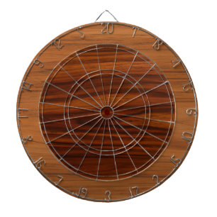 Brown wood texture circles dartboard