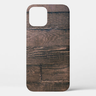 Brown wooden boards iPhone 12 case