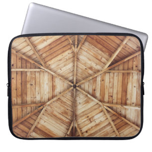 Brown wooden ceiling surface laptop sleeve