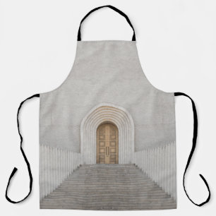 BROWN WOODEN DOOR APRON