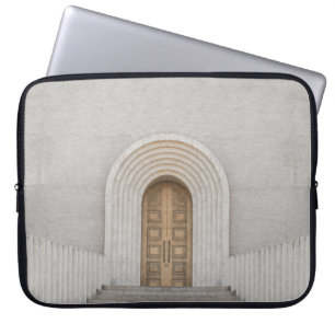 BROWN WOODEN DOOR LAPTOP SLEEVE