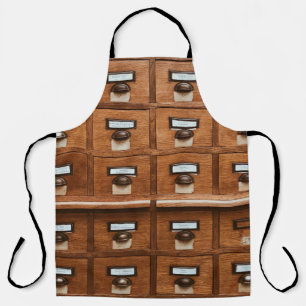 Brown wooden drawer apron