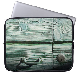 Brown wooden drawer laptop sleeve