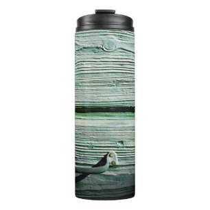 Brown wooden drawer thermal tumbler