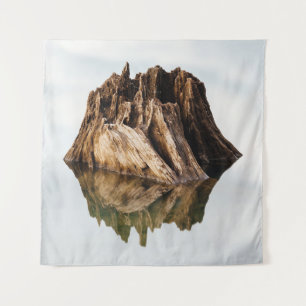 BROWN WOODEN FRAME TAPESTRY