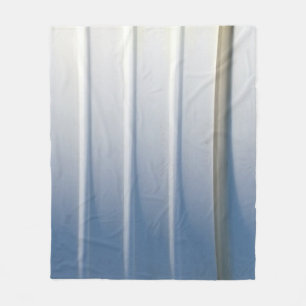 Brown wooden framed glass door fleece blanket