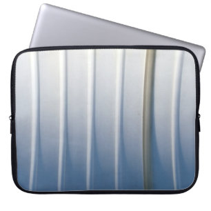 Brown wooden framed glass door laptop sleeve