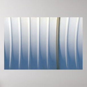 Brown wooden framed glass door poster