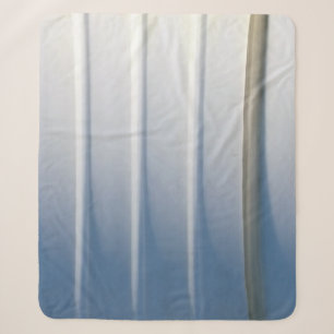 Brown wooden framed glass door sherpa blanket