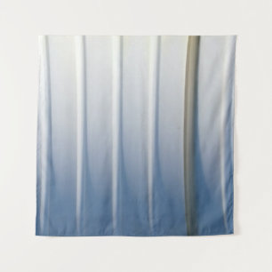 Brown wooden framed glass door tapestry