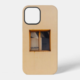 BROWN WOODEN FRAMED GLASS WINDOW iPhone 12 CASE