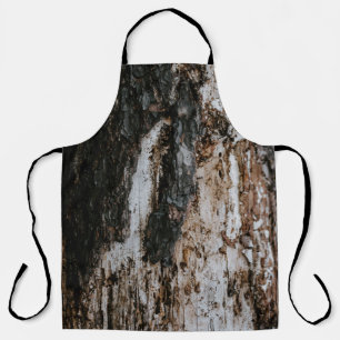 Brown wooden log apron