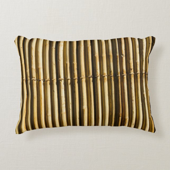 Brown wooden panel decorative cushion (Front)