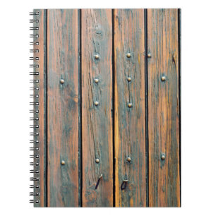 Brown wooden panel notebook