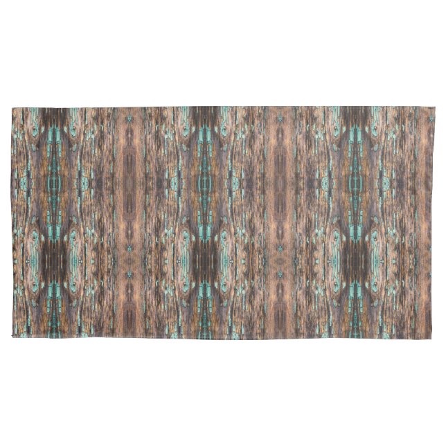 Brown wooden plank medium pattern pillowcase (Front)