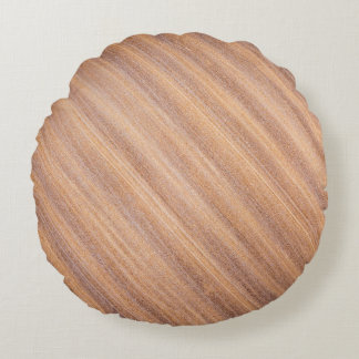 Brown wooden surface round cushion