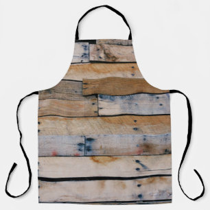Brown wooden wall apron