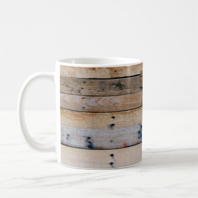 Brown wooden wall coffee mug (Left)