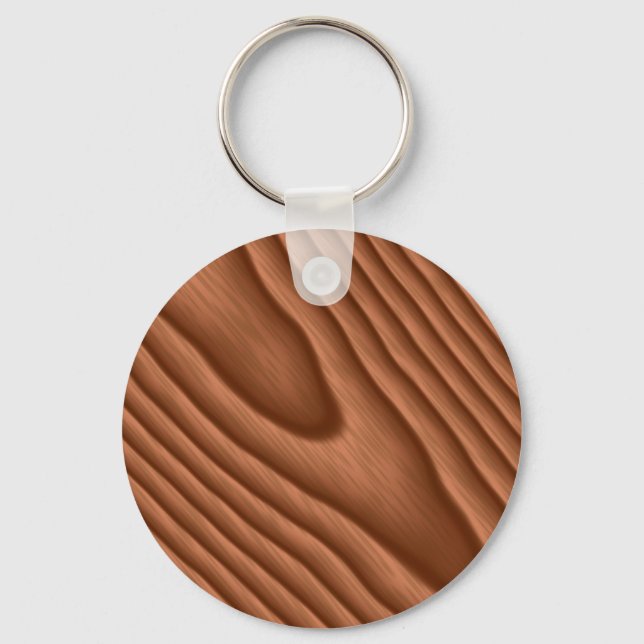 Brown Woodgrain Textured Key Ring (Front)