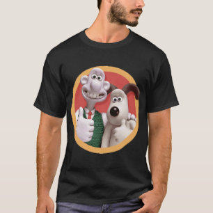 Brown Wool Trouser Man And His Dog Cartoon   T-Shirt