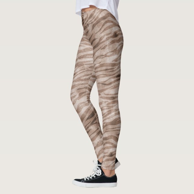 Brown Zebra Print Leggings (Left)