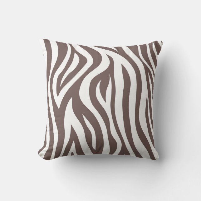 Brown zebra throw pillow (Front)