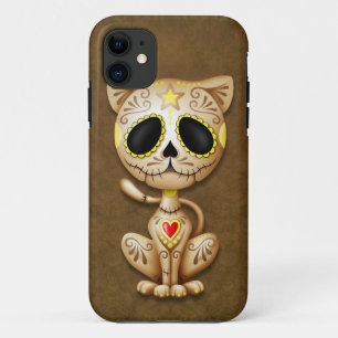 Brown Zombie Sugar Kitten iPhone 11 Case