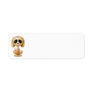 Brown Zombie Sugar Puppy Return Address Label