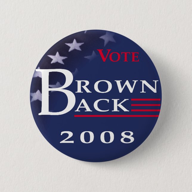 Brownback 2008 Button (Front)