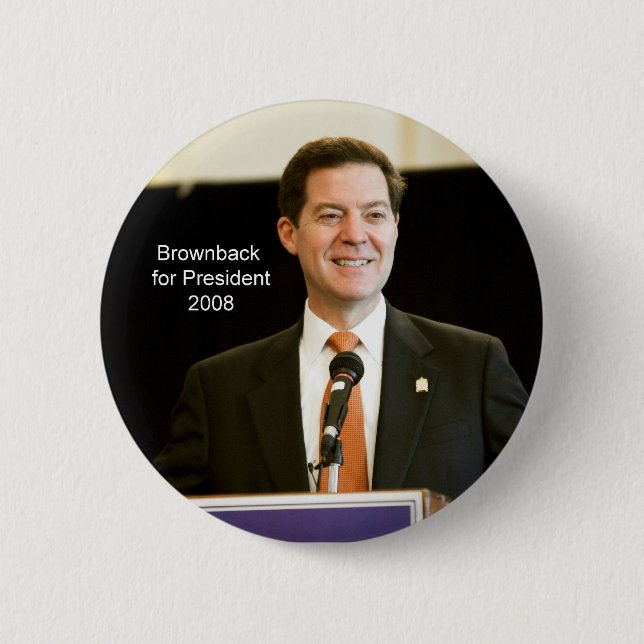 Brownback for President Button (Front)