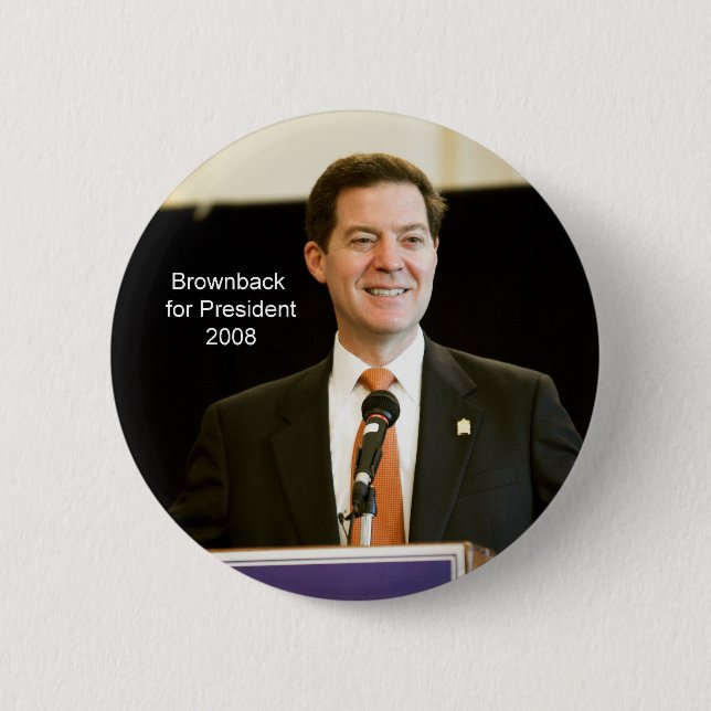 Brownback Picture Button (Front)