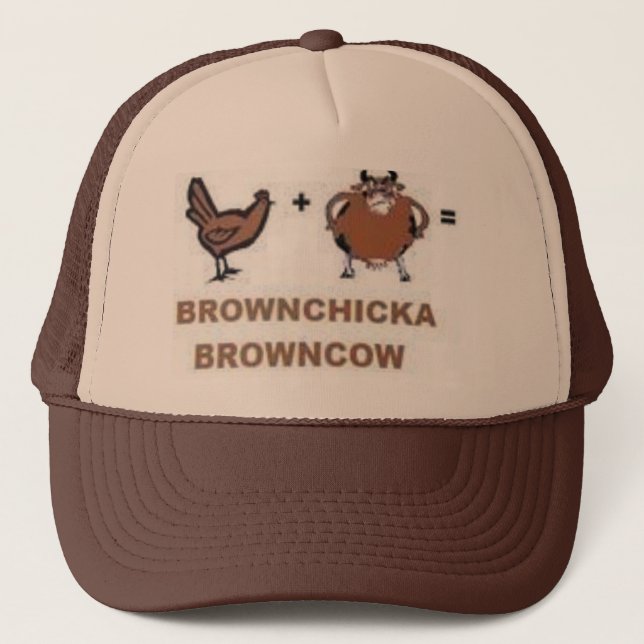 brownchicka browncow trucker hat (Front)