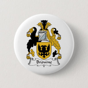 Browne Family Crest 6 Cm Round Badge