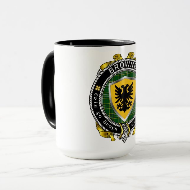 Browne Irish Shield Badge  Mug (Front Left)