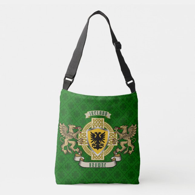 Browne Irish Shield & Celtic Cross Crossbody Bag (Front)