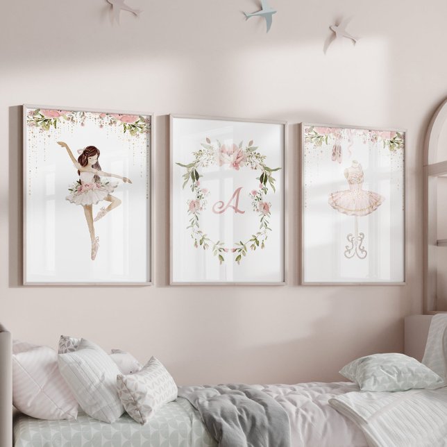 Brownette ballerina monogram girl room (Creator Uploaded)