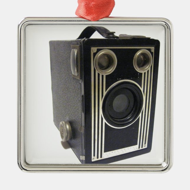 Brownie Antique Camera Metal Tree Decoration (Front)