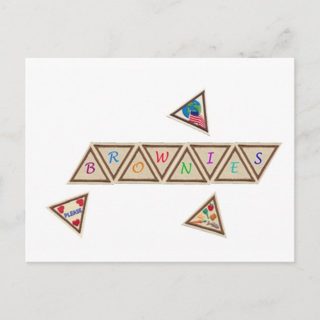 Brownie Badge Postcard (Front)