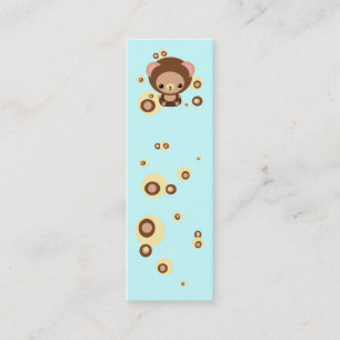 brownie bear bookmark mini business card