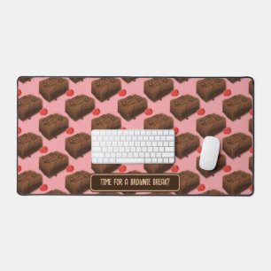Brownie Break? Funny Coffee Break Treat - Custom Desk Mat