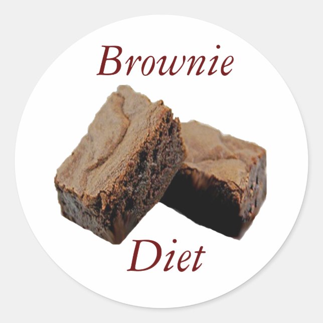 Brownie Diet Classic Round Sticker (Front)