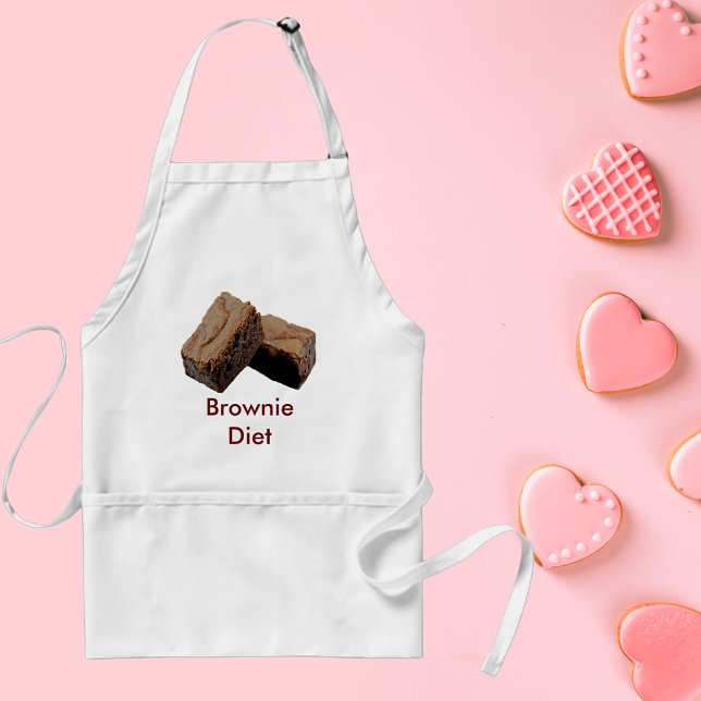 Brownie Diet Humour Chocolate Lover's Baking Standard Apron (Brownie Diet Humor Chocolate Lover's Baking Adult Apron)