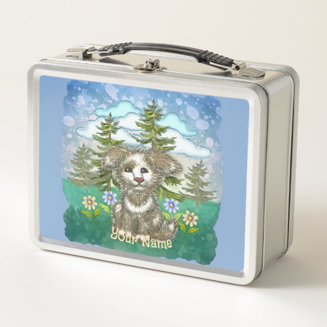 Brownie Pup Dog  Metal Lunch Box (Front)