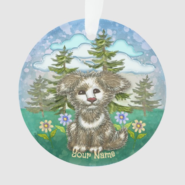 Brownie Pup Dog  Ornament (Front)