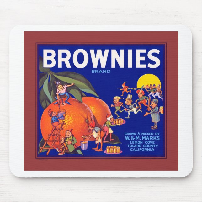 Brownies Brand California Oranges Mouse Pad (Front)