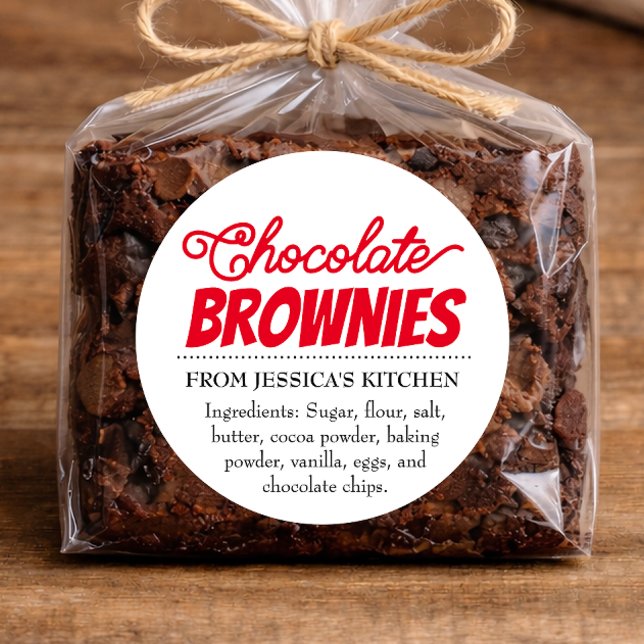 Brownies Customised Homemade label CK009brrd (Creator Uploaded)